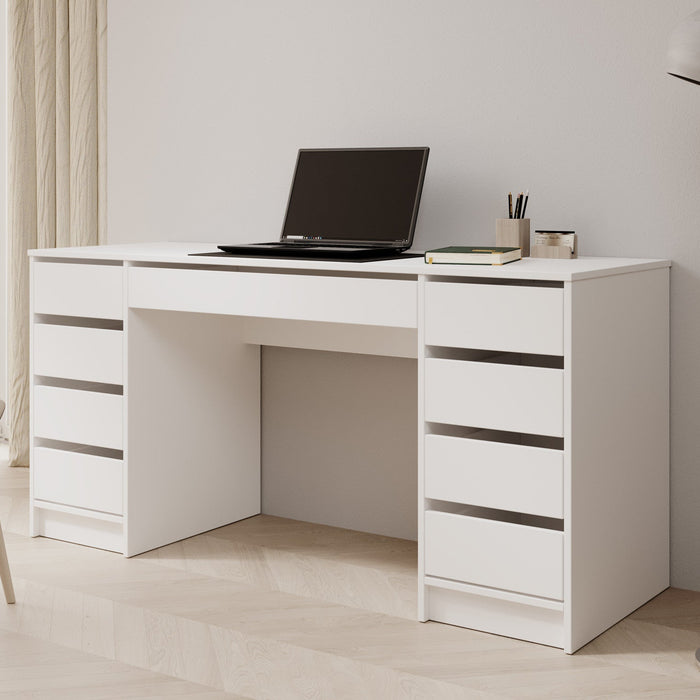 Meubella - Bureau Avio 2 - Wit - 154 cm