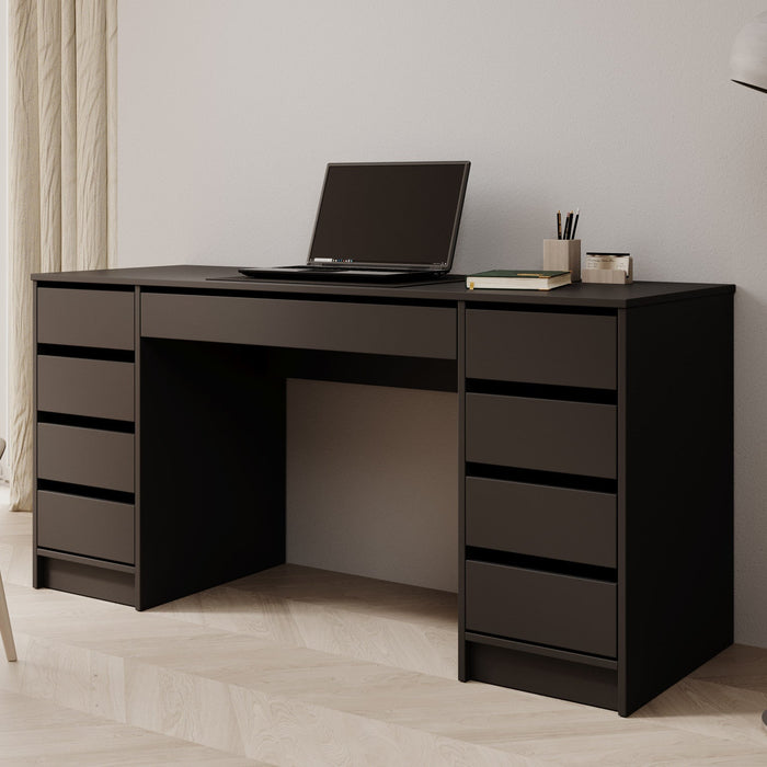 Meubella - Bureau Avio 2 - Zwart - 154 cm