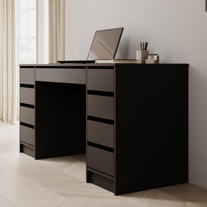Meubella - Bureau Avio 2 - Zwart - 154 cm