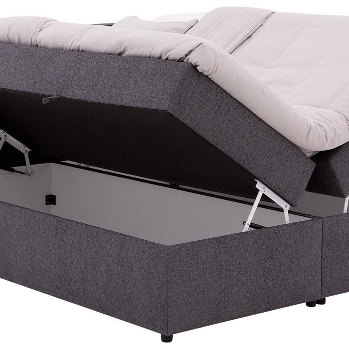 Goossens Boxspring Store met opbergruimte - grijs - 180 x 212 cm cm