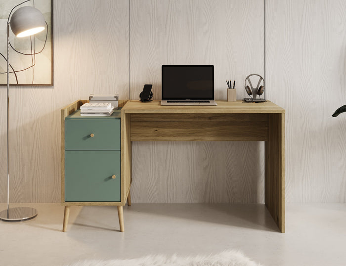 Meubella - Bureau Wally - Groen - 140 cm