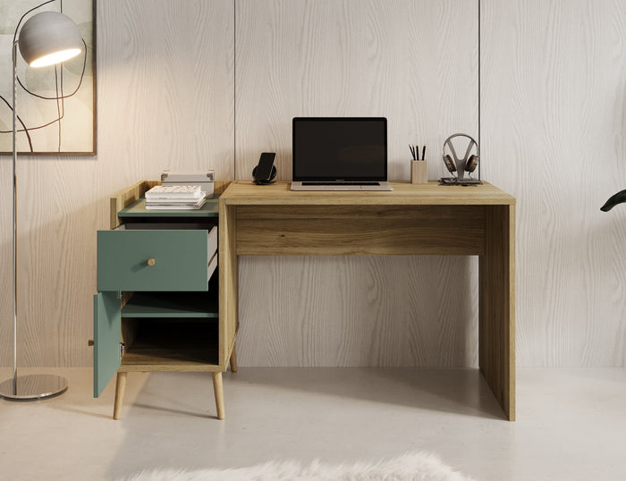 Meubella - Bureau Wally - Groen - 140 cm