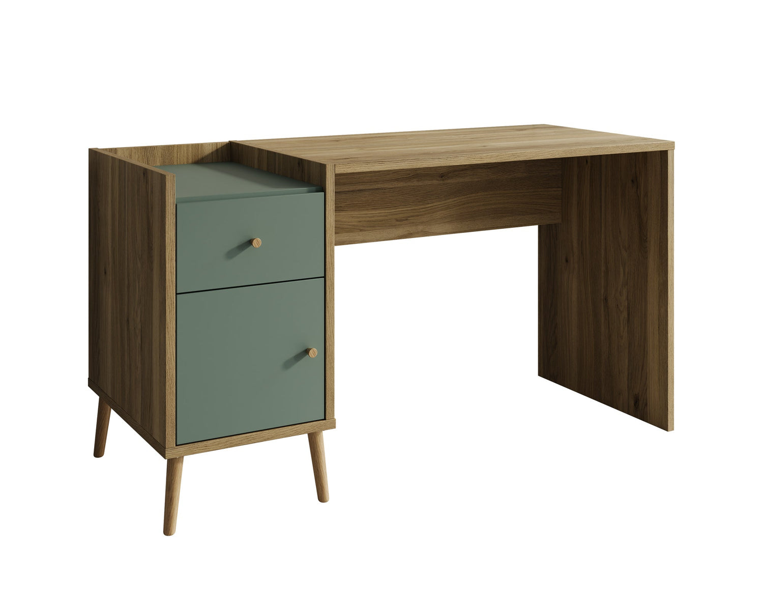 Meubella - Bureau Wally - Groen - 140 cm