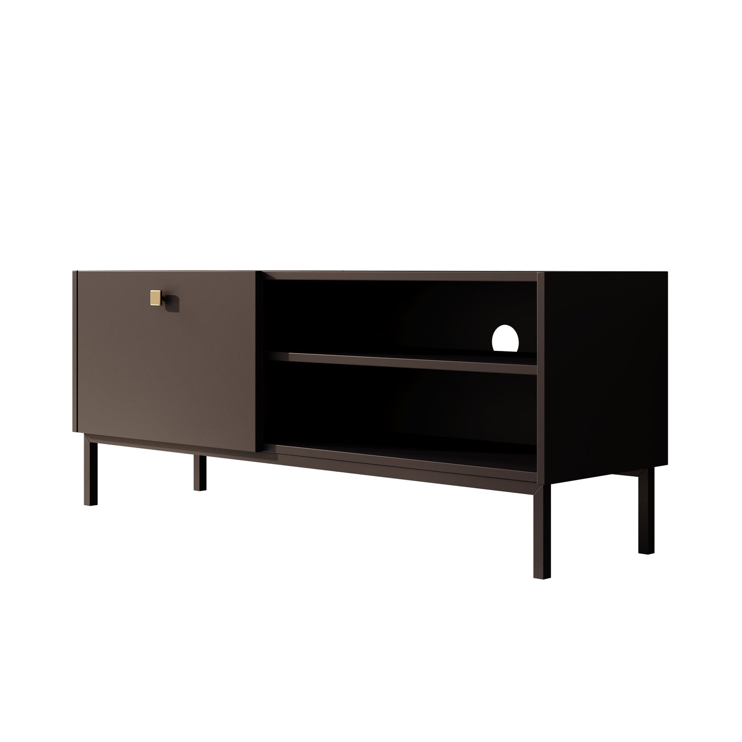 Meubella - TV-Meubel Norment - Zwart - 120 cm