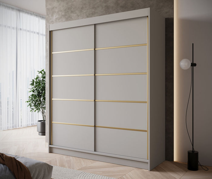 Meubella - Kledingkast Eagle - Beige - 180 cm