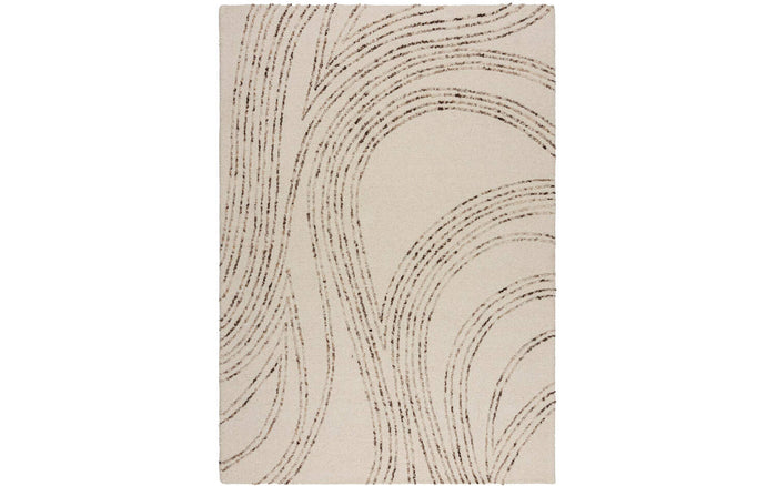 Goossens Vloerkleed Swirl in Naturel, bruin (swirl)