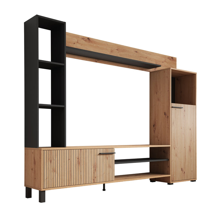 Meubella - Wandmeubel Ronald - Eiken - 208 cm