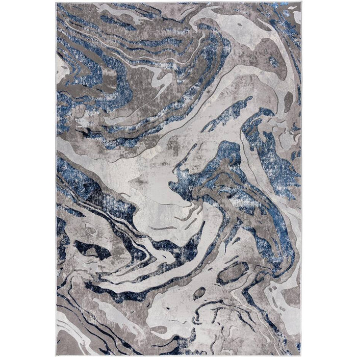 Goossens Vloerkleed Marbled in Navy (marbled)