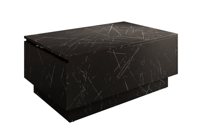 Meubella - Salontafel Micha - Zwart marmerlook - 90 cm