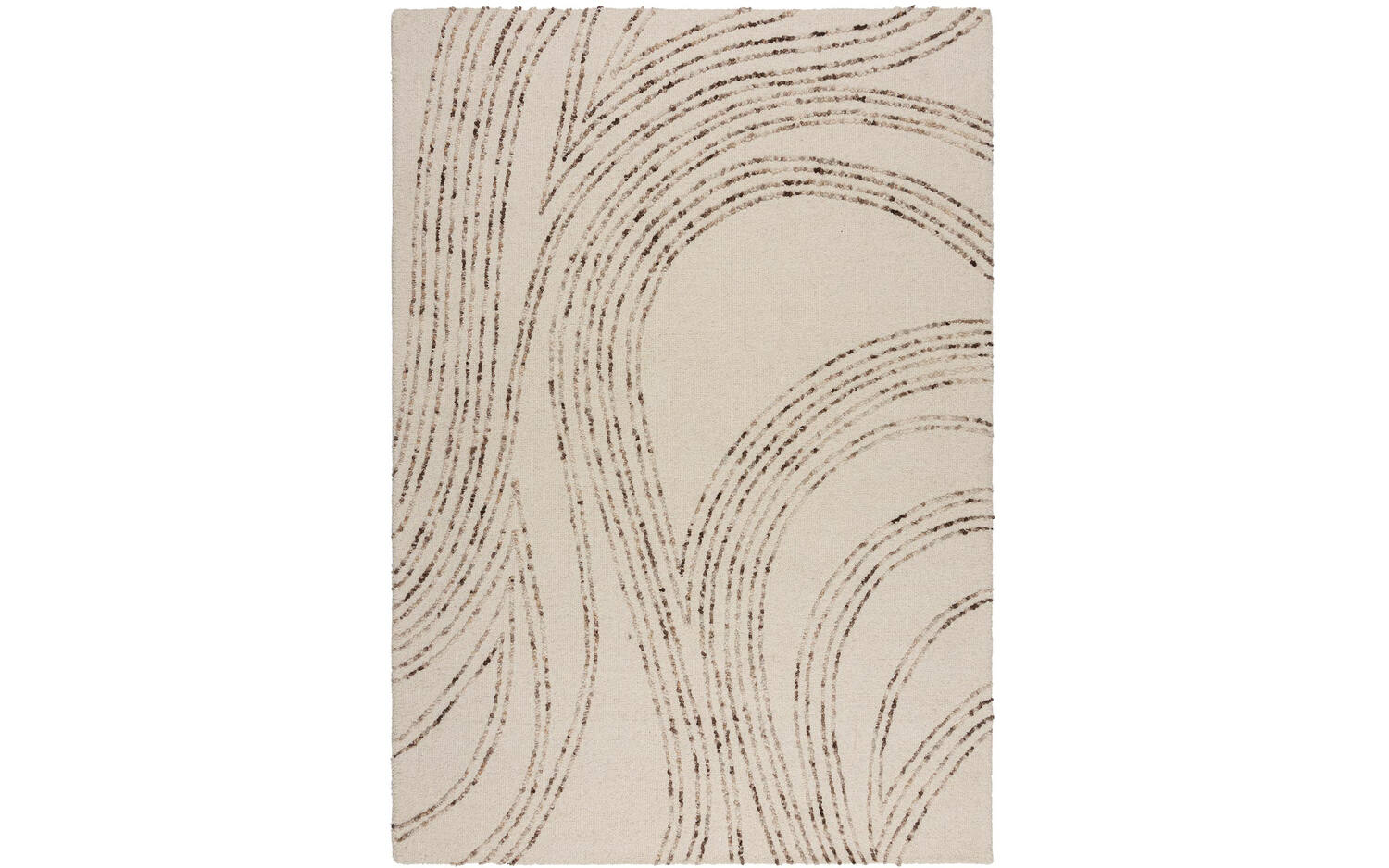 Goossens Vloerkleed Swirl in Naturel, bruin (swirl)