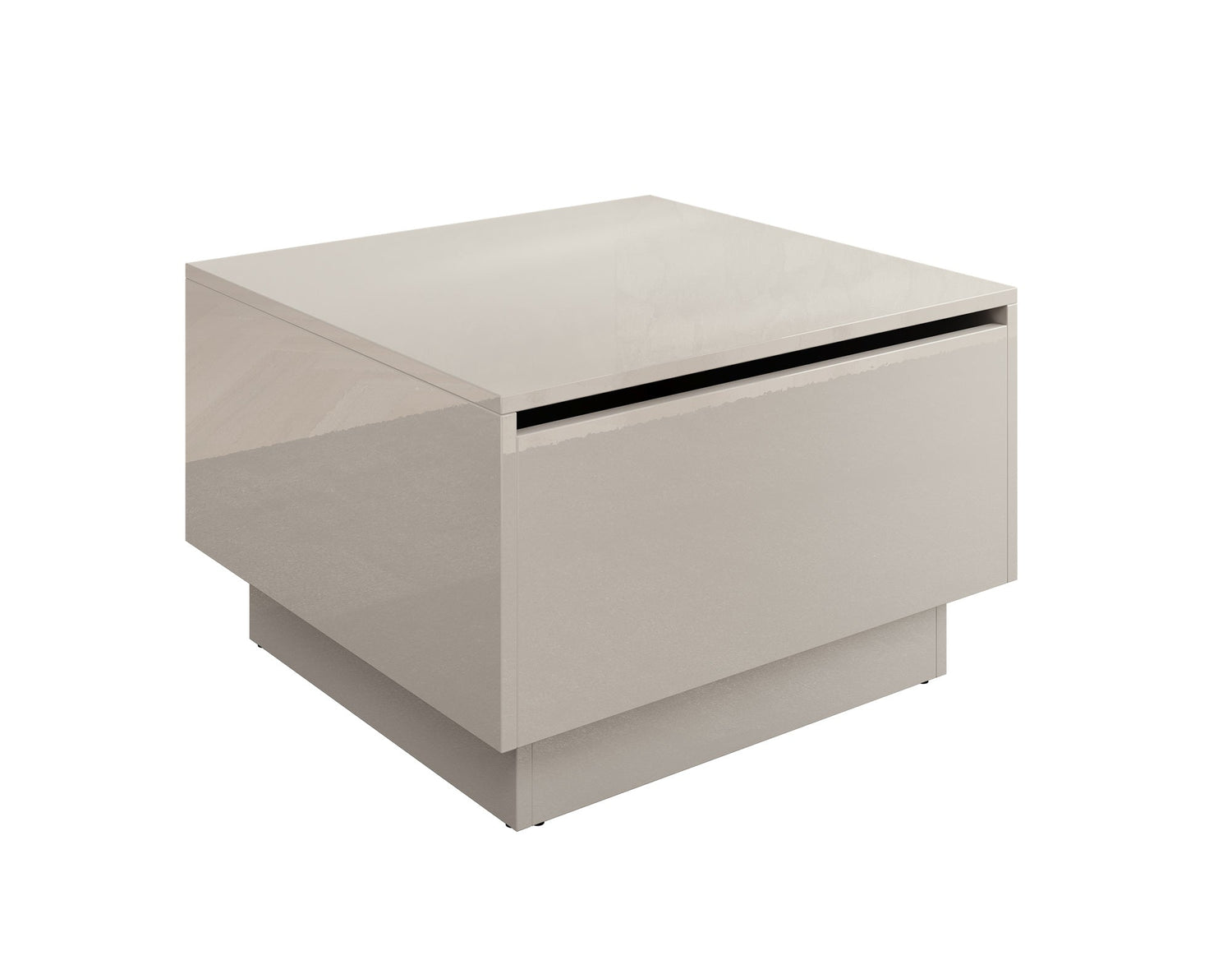 Meubella - Salontafel Micha - Hoogglans wit - 60 cm