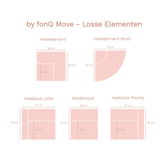 by fonQ Move Bank Element - Hoek Rechts - Zand