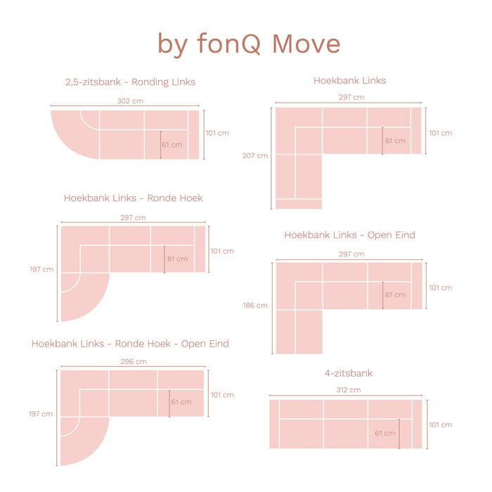 by fonQ Move Hoekbank Links - Open Eind - Zand