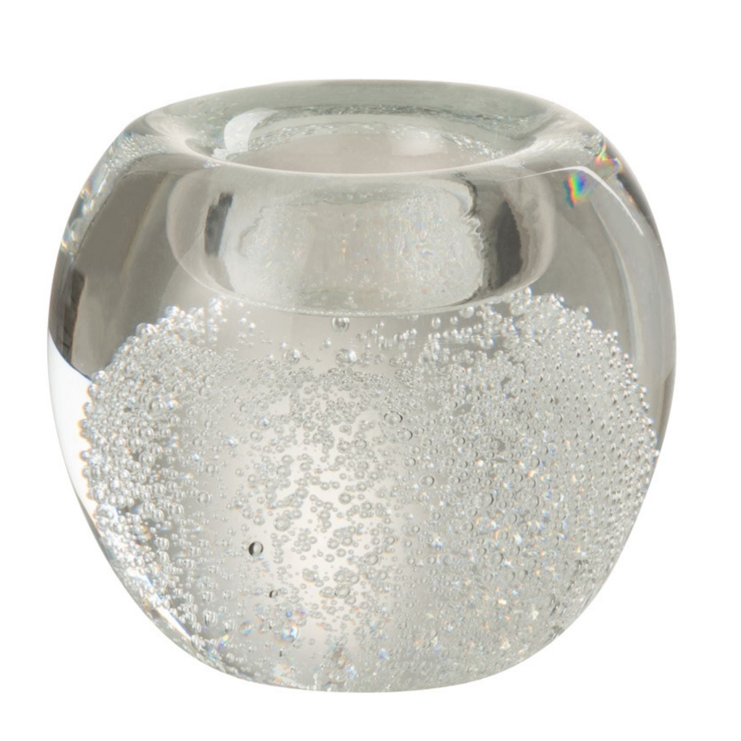 J-Line theelichthouder Presse-Papier - transparant - glas