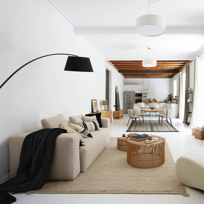 Kave Home Blok 3-zitsbank - Ivoor