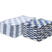 LINNICK Theedoeken & Keukendoeken Set Blok - blauw - set van 12