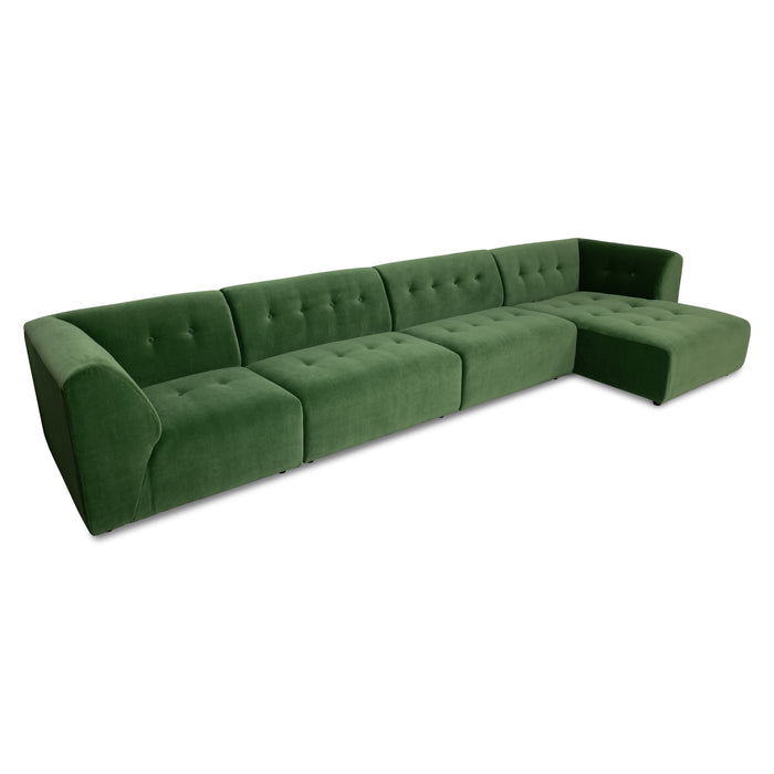 HKliving Vint Bank Element - Divan Links - Royal Velvet - Groen