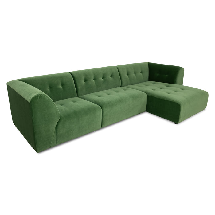 HKliving Vint Bank Element - Divan Rechts - Royal Velvet - Groen