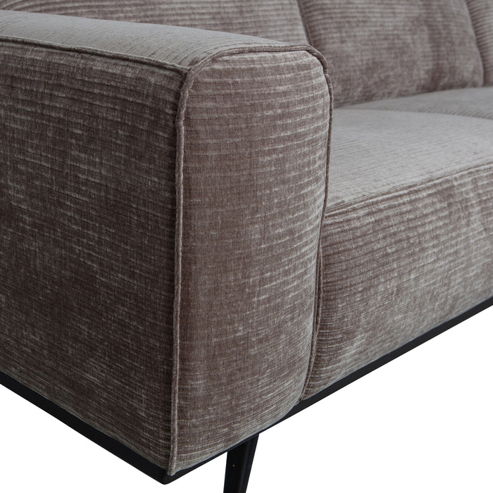 WOOOD Statement Hoekbank Rechts - Rib - Taupe