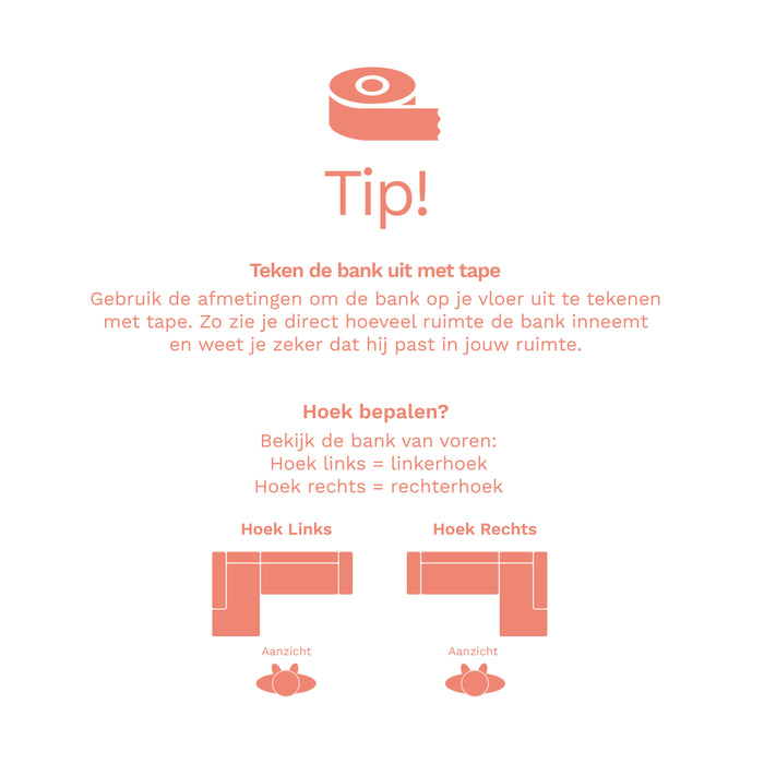 Zuiver Summer 7-zits Hoekbank - Crème