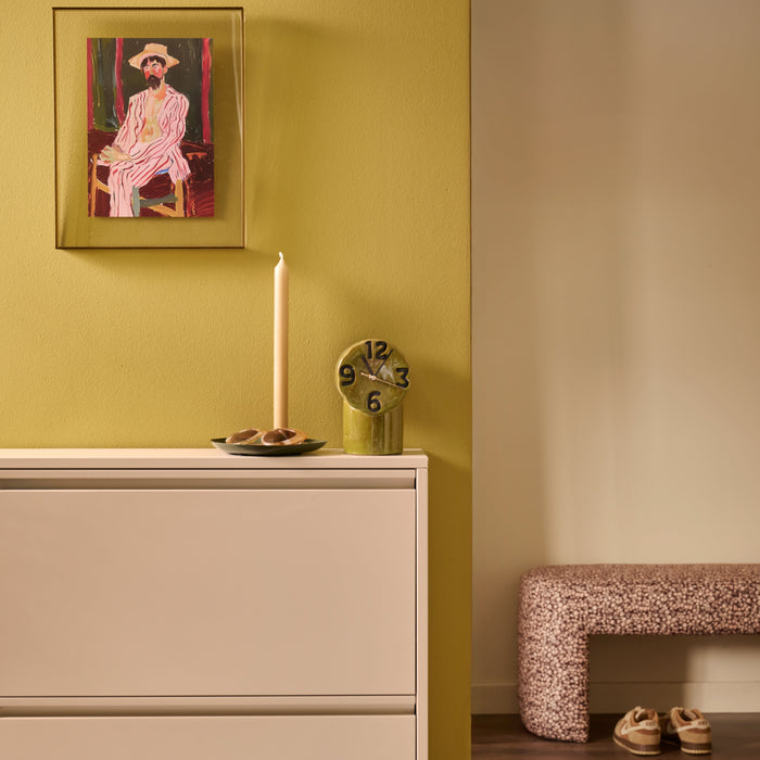 HKliving Retro Ceramics Tafelklok - Olive