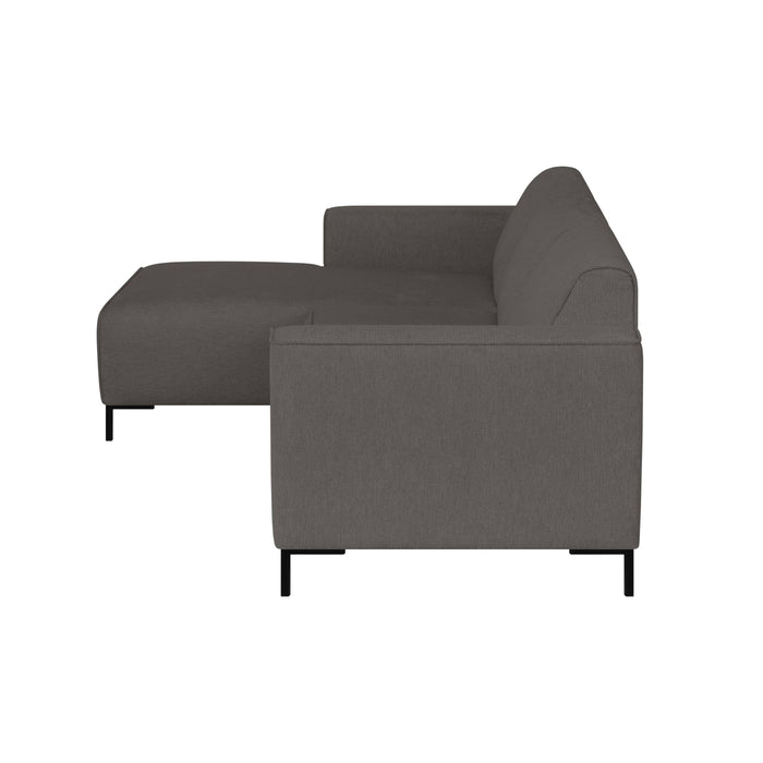 by fonQ Loft Hoekbank met Chaise Longue Links - Chenille - Antraciet