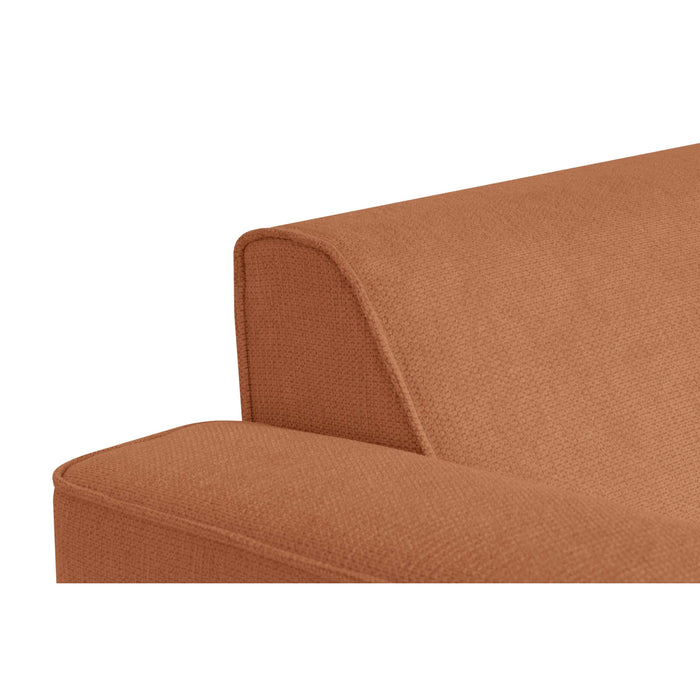 by fonQ Loft Hoekbank met Chaise Longue Rechts - Chenille - Roest