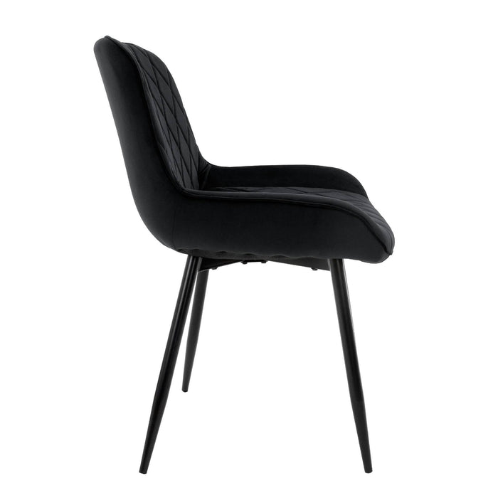 ML-Design Eetkamerstoel Diadema velvet set van 6