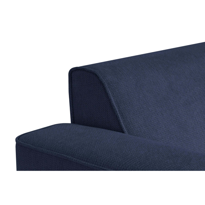 by fonQ Loft Hoekbank met Chaise Longue Rechts - Chenille - Donkerblauw