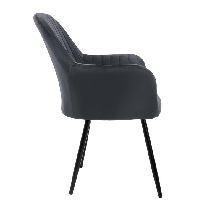 ML-Design Eetkamerstoel Perrin velvet set van 6