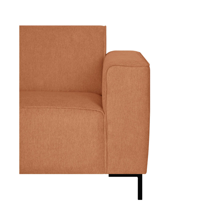 by fonQ Loft Hoekbank met Chaise Longue Links - Chenille - Roest