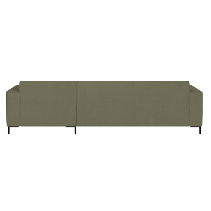 by fonQ Loft Hoekbank met Chaise Longue Rechts - Chenille - Groen