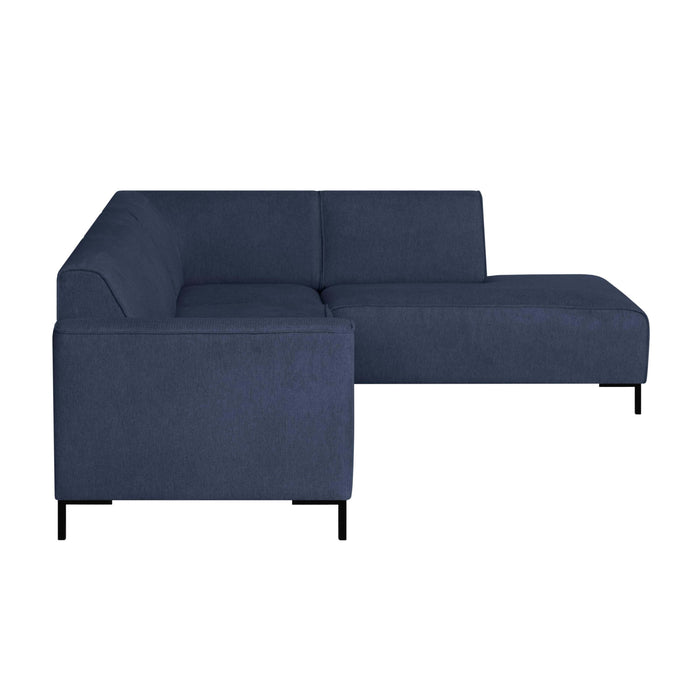 by fonQ Loft Hoekbank Rechts - Chenille - Donkerblauw