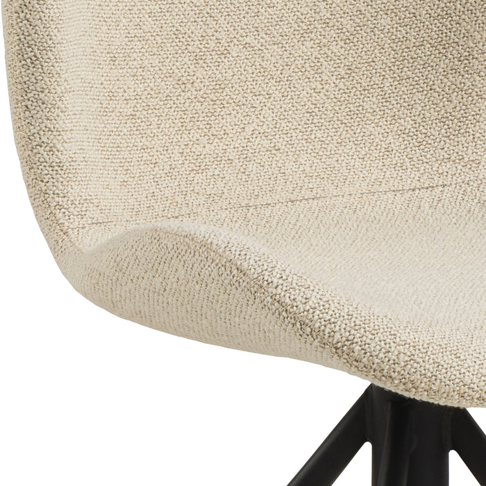 Giga Living - Eetkamerstoel Draaibaar - Beige - Zitdiepte 40cm - Set van 2