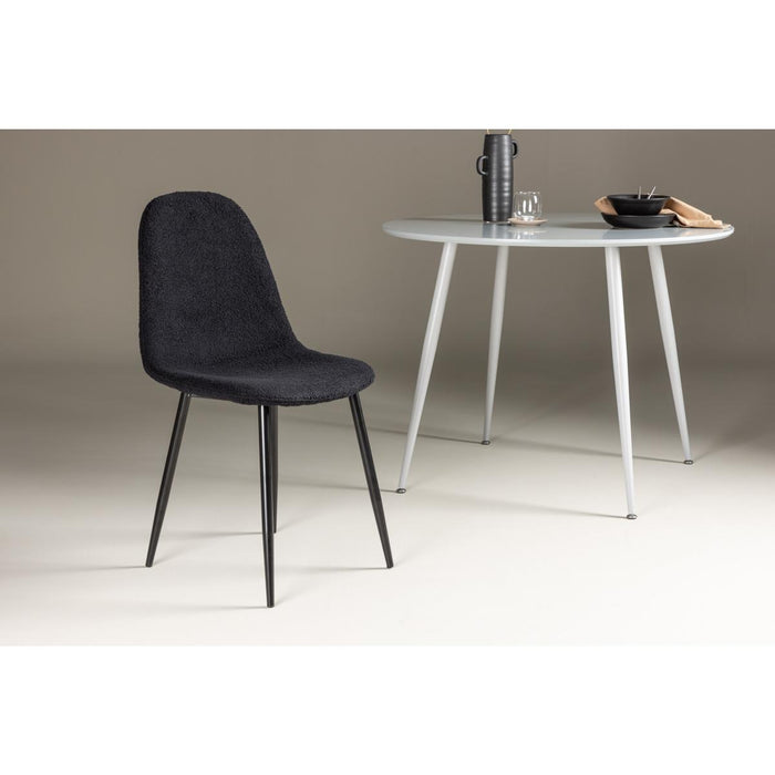 Svea - Selo eetkamerstoel - teddy - zwart
