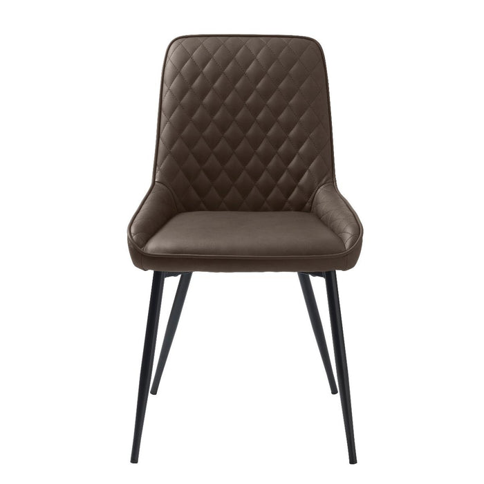 Nordic Home Bernt eetkamerstoel - pu leer - bruin