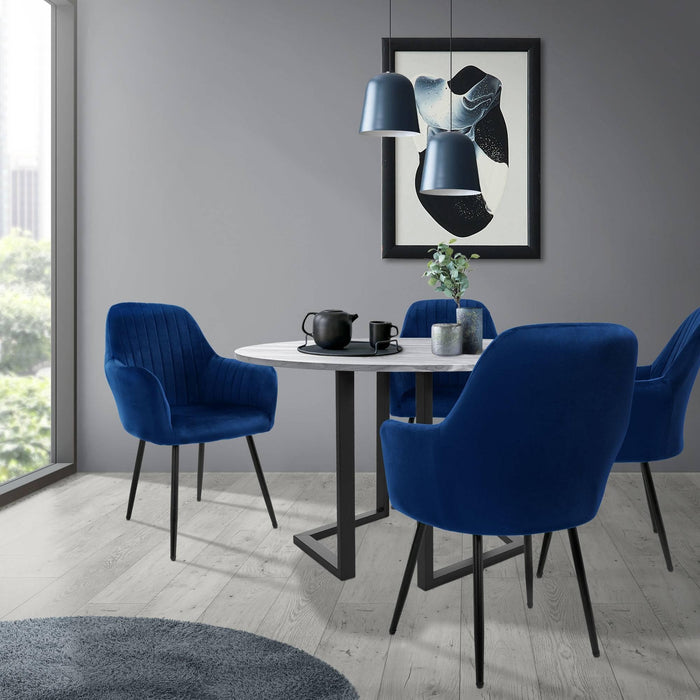 ML-Design Eetkamerstoel Perrin velvet set van 6