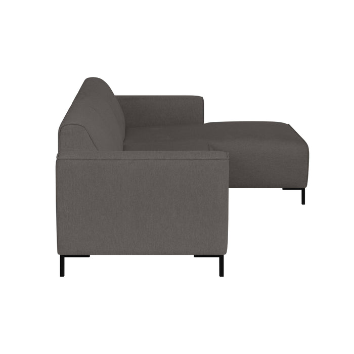 by fonQ Loft Hoekbank met Chaise Longue Rechts - Chenille - Antraciet