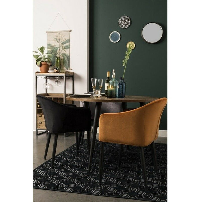 Puur - Kinna eetkamerstoel velours oranje