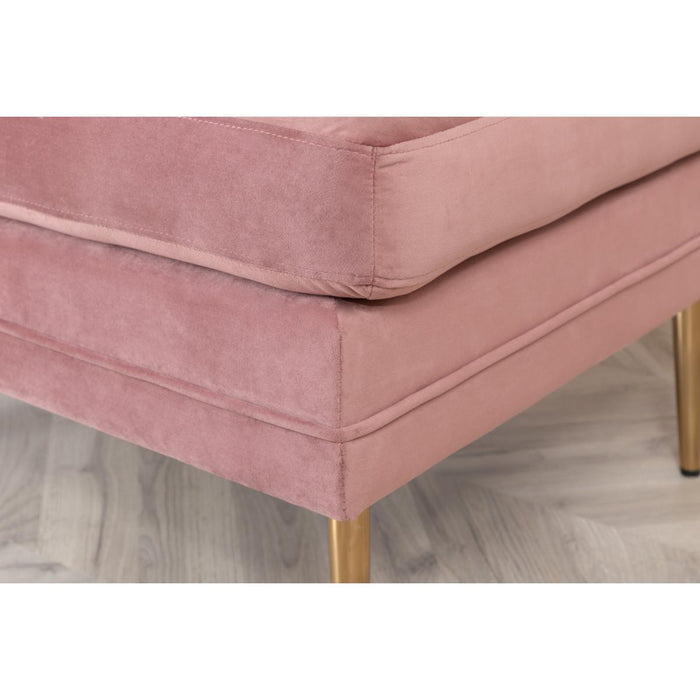 Svea - Tess hocker - velvet - roze