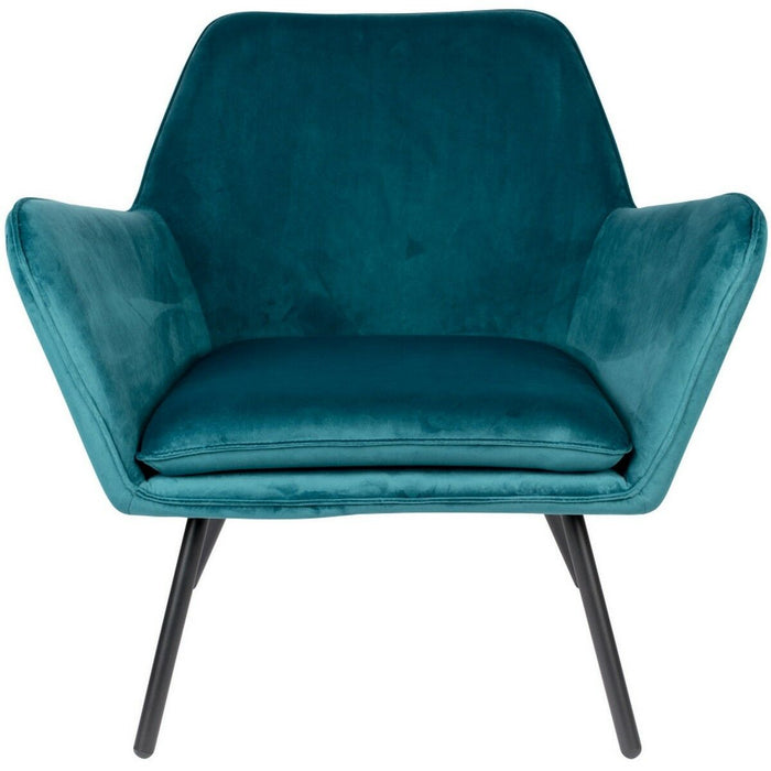 Puur Berg fauteuil velvet blauw