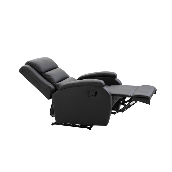 Svea - Pino verstelbare fauteuil - lederlook - zwart