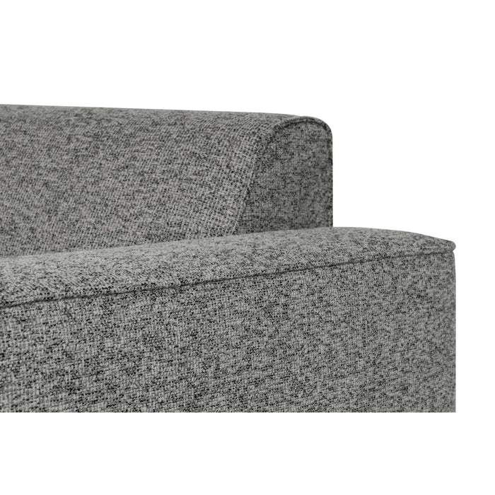by fonQ Loft Hoekbank met Chaise Longue Rechts - Chenille Melange - Steengrijs