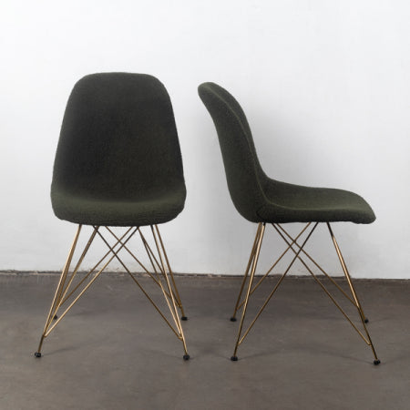 Giga Meubel - Stoel Teddy Groen - Set Van 2 - 44x45x82,5 - Jamie luxe