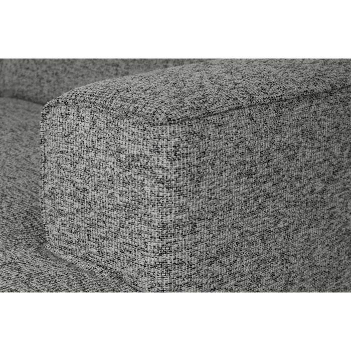 by fonQ Loft Hoekbank met Chaise Longue Rechts - Chenille Melange - Steengrijs