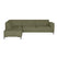 by fonQ Loft Hoekbank Links - Chenille - Groen