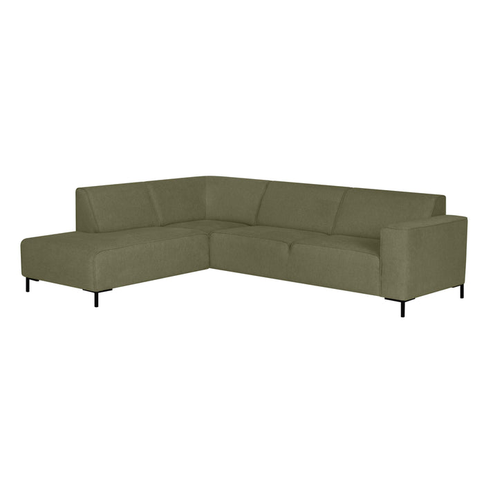 by fonQ Loft Hoekbank Links - Chenille - Groen