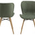 Giga Living - Eetkamerstoel Stof Groen - Zaria - Set van 2