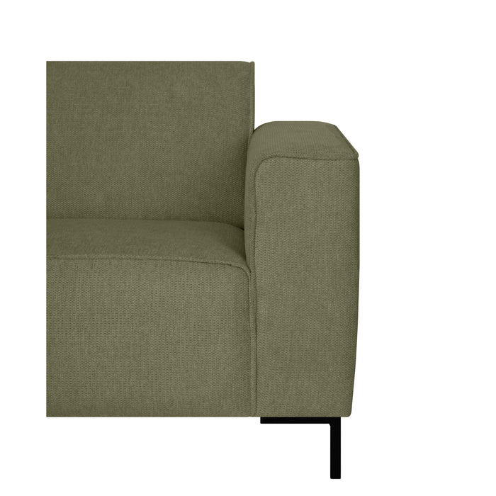 by fonQ Loft Hoekbank met Chaise Longue Links - Chenille - Groen