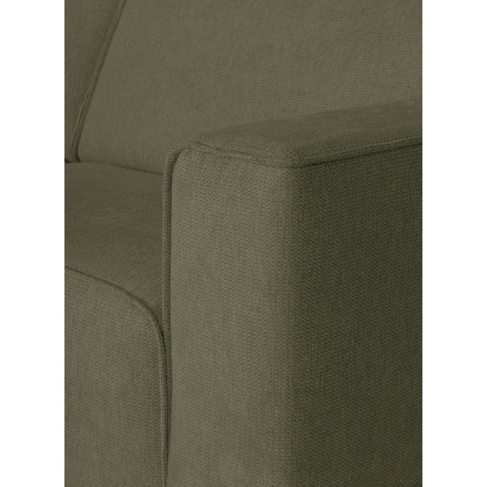 by fonQ Loft Hoekbank met Chaise Longue Links - Chenille - Groen